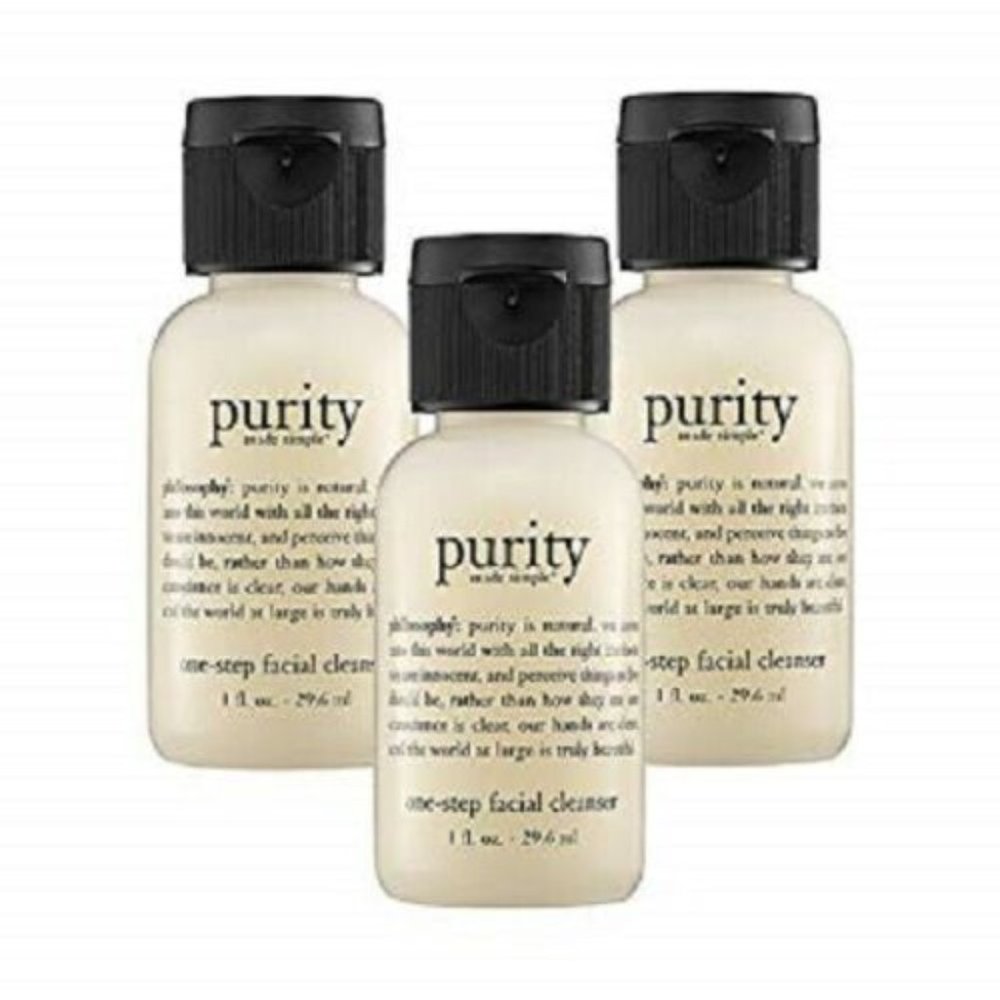 Philosophy PURITY 3 n 1 FACIAL CLEANSER~Trav Sz**LOT OF 3**1oz EA~100% Real~NWOB